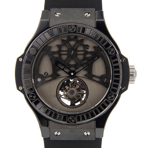 hublot big bang tourbillon black diamond dial men's watch 305.cd.0002.rx.1900|Hublot big bang 45mm.